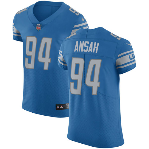 Nike Lions #94 Ziggy Ansah Blue Team Color Men's Stitched NFL Vapor Untouchable Elite Jersey